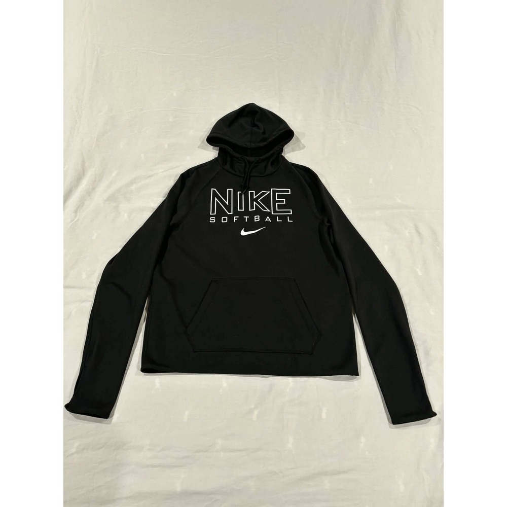 Nike Therma Fit Black Softball Hoodie Hooded Pullover Athletic Men's Size S